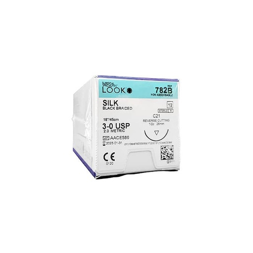 Silk suture 0-3 